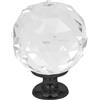 domino Eleganti pomelli per mobili Crystal Palace, 30 mm, in bianco e nero, con bottoni in cristallo, design robusto in vetro, per mobili, stile glamour, perfetti per armadi e cassettiere