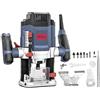 Güde 58117 - Fresa superiore OF 1200 E (1200 W, altezza di sollevamento: 55 mm, arresto di profondità regolabile in 7 posizioni, attacco pinze, 6 + 8 mm, guida a 2 colonne, regolazione continua della