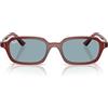 Ray-Ban Rb4455 Zuri, Occhiali Unisex-Adulto, Marrone ruggine/Blu, 52 mm