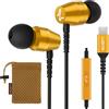 LUDOS OMNITONE Cuffie USB C, Garanzia 5 Anni, Auricolari USB C In-Ear per iPhone 16 15 Pro Max Plus iPad, Cuffie Type C con Microfono per Samsung Galaxy S24 S23 Ultra S22 S21 FE S20 A53 A54 - Oro