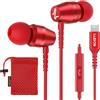LUDOS OMNITONE Cuffie USB C, Garanzia 5 Anni, Auricolari USB C In-Ear per iPhone 16 15 Pro Max Plus iPad, Cuffie Type C con Microfono per Samsung Galaxy S24 S23 Ultra S22 S21 FE S20 A53 A54 - Rosso