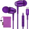 LUDOS OMNITONE Cuffie USB C, Garanzia 5 Anni, Auricolari USB C In-Ear per iPhone 16 15 Pro Max Plus iPad, Cuffie Type C con Microfono per Samsung Galaxy S24 S23 Ultra S22 S21 FE S20 A53 A54 - Viola