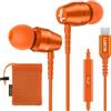 LUDOS OMNITONE Cuffie USB C, Garanzia 5 Anni, Auricolari USB C In-Ear per iPhone 16 15 Pro Max Plus iPad, Cuffie Type C con Microfono per Samsung Galaxy S24 S23 Ultra S22 S21 S20 A53 A54 - Arancione