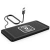 WPKD BLUEIY Caricatore Wireless Auto, Nero Tappetino Ricarica Rapida | Gomma Antiscivolo e Impermeabile, Ricarica wireless Veloce, 4 Modalità 5W/7.5W/10W/15W, Cavo USB da 0,3m Incluso