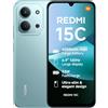 XIAOMI Redmi 15C, Smartphone 4+256GB, 6.99 pollici 120Hz Display 7.99mm Design, MediaTek Helio G81-Ultra Octa-core, 50MP AI doppia fotocamera, 6000mAh, verde menta, caricatore non incluso