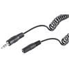 1aTTack.de 1 x 3,0 m - Cavo jack da 3,5 mm nero Cavo di prolunga stereo a spirale Spine stampate Contatti nichelati