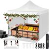 COBIZI Gazebo 3x3 Pieghevole Impermeabile con 3 Pareti Laterali, Gazebo Esterno Resistente, Tende per Gazebo,Tendone Padiglione Pop Up per Feste Campeggio, Tenda Da Mercato