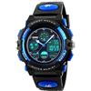 SKMEI Da bambino Ragazzi Ragazze Analogico Digitale Led Retro Chiaro Orologi Settimana Cronografo Sveglia Orologio Da Polso Blu Scuro