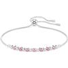 Swarovski Matrix Bracciale, Taglio Rotondo, Rosa, Placcato Rodio