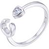Viki Lynn - Anello da donna in argento Sterling 925, regolabile, misura J e 925, 49 (15.6), colore: Letter C, cod. AQER002167