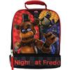 Bioworld Five Nights At Freddy's Let's Eat - Borsa termica per il pranzo, a doppio scomparto, 25,4 cm