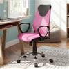 FineBuy Sedia da scrivania per bambini TERNI rosa, per bambini dai 6 anni in su, con schienale; sedia girevole per bambini, sedia da ufficio per bambini, sedia ergonomica per ragazzi, regolabile in altezza