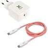 XTORM AC-Adapter 100V-240V 0.5A + USB-C Kabel 1m rot CX030 AC ADAPTER USB-C + USB-C CAB