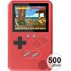 TechKidz, console portatile slim con 500 giochi, rosso