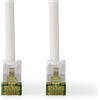 Nedis Cavo di rete CAT7 - S/FTP - RJ45 maschio - RJ45 maschio - 20,0 m - Senza strappo - Rotondo - LSZH - Bianco - Etichetta