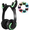 TechKidz, auricolari Bluetooth illuminati con archetto in 7 colori modello Cervo, nero