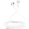 LinQ, cuffie in-ear da 3,5 mm da 1,2 m per musica e vivavoce, bianco