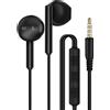 LinQ, cuffie in-ear da 3,5 mm da 1,2 m per musica e vivavoce, nero