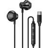 LinQ, cuffie in-ear USB-C con musica magnetica e vivavoce, nero