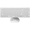 A-Logic, tastiera AZERTY wireless USB-C ricaricabile Echelon + mouse, bianco