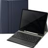Avizar, tastiera Bluetooth QWERTY per iPad Pro 12,9"/Air 13" con custodia a libro, blu notte