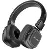 Avizar, Auricolare Bluetooth stereo 5.3 Portland con microfono e jack da 3,5 mm, nero