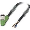 Phoenix Contact Cavo sensore M8 PUR a 4 poli angolato schermato/trainante. Codifica A, lunghezza 3,0 metri nero-grigio RAL 7021,