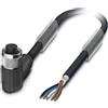 Phoenix Contact Cavo sensore M12 PUR a 5 poli angolato schermato/traino. Codifica A, lunghezza 4,0 metri nero-grigio RAL 7021,
