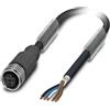 Phoenix Contact Cavo sensore M12 PUR a 5 poli diritto schermato/traino. Codifica A, lunghezza 4,0 metri nero-grigio RAL 7021, cavo