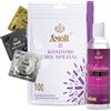 AMOR XXL Impostare - "Mix Spezial" Confezione da 100 profilattici + PlayGel med 250 ml per un piacere puro una sensazione naturale ed extra umidità (progettato e testati in Germania)