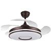 FABRILAMP Ventilatore marrone modello DANI motore DC e LED integrato