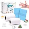 MokoMorrie Tatuaggi Temporanei Ricarica per Tattoo Maker, Set Accessori Include 80 Fogli di Carta Transfer e 2 Rotoli di Carta Termica, Stampa Termica per Tatuaggi Personalizzati, Ideale per Bambini da 4+ Anni