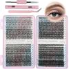 VEGCOO 800 Pezzi Ciuffetti Ciglia Finte Kit, 30D-40D-50D-60D DIY Kit Extension Ciglia, 9-16mm Curl Ciglia Finte Ciuffetti per Uso Personale e Domestico Lash Clusters
