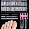 MELLIEX 120 Dual Form Kit Pedi, Riutilizzabili Lunghe Quadrate Unghie Nail Form Acrilico per Polygel Acrygel, 12 Dimensioni
