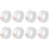 D.RECT Nastro Adesivo Trasparente - 8 Rotoli - Nastro da Ufficio con Forte Adesione, 19 mm x 33 m