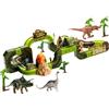 Set di costruzioni a tema dinosauri con montagne russe, gioco educativo per