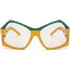 Fendi FS5340 geometrico, giallo e verde