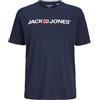 JACK & JONES JJECORP LOGO TEE SS CREW NECK NOOS PLS, T-Shirt Uomo, Blu (Navy Blazer), 2XL