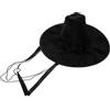 LIGIGWASH Set 2 Pezzi Cappello Coreano Tradizionale in Flanella Nero con Catenella per Uomini Adulti, Stile Piatto Classico Elegante per Cosplay e Costumi da Palcoscenico