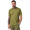 JP 1880 Camicia da Uomo, Kent, MF, a Righe, Misto Lino, 1/2 a Maniche Corte, Verde, 6XL