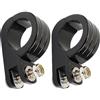TOTMOX Pioli per moto Highway Mount Morsetto Pedane Motore Guardia Supporti, Moto Pedane 38mm Highway Crash Bar Foot Peg Morsetti, 1.5 UniV/e*rsal Motor Guard Highway Foot Pegs Mount, Nero