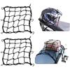 JUHONNZ rete da carico per moto, 2 pezzi, elastiche per casco e bagagli con 6 ganci, nera, 40 cm