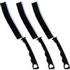 LABUYI 3 Pcs Spazzola Per La Pulizia Delle Fessure,Spazzola Per Pulizia Fessure | Spazzola Pulisci Fughe,Spazzola Sottile Lunga Per Pulizie,Nero