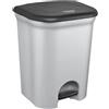 keeeper Pattumiera a Pedale con 2 Contenitori per Rifiuti, 2x 11 L, Torge, Argentato