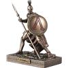 Veronese Design Statuetta in miniatura di Re Leonida di Sparta, 7,6 cm, in resina, dipinta a mano, finitura bronzo