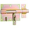 THIRARD - Catenaccio con Perno Ø 12 mm - Porta-Lucchetto in Acciaio - Piastra e Gancio Curvato - Perno Rotondo Scorrevole - Sicurezza per Box e Cancelli - Finitura Zincata - Giallo