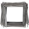 La cordeline Set di 50 Clip di Fissaggio per Tela, pacciamatura, Acciaio Grezzo, 20 x 20 x 20 cm, Grigio Metallizzato