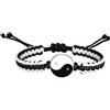 Jpltlvy Braccialetto intrecciato in acciaio inox, regolabile, con corda Tai Chi, unisex, accessorio regalo simbolico