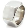 Jpltlvy Anello da uomo vintage in acciaio al titanio esagonale liscio design chiuso minimalista regalo alla moda, 10