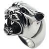 Jpltlvy Anello da uomo in acciaio al titanio, con testa di pantera, stile vintage, 3D, design con animali selvatici, idea regalo